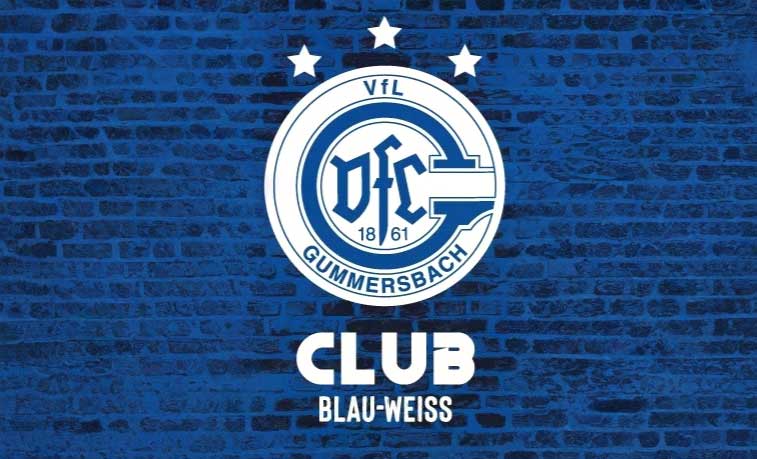 VFL-Gummersbach - Logo des Clubs vor blauer Wand
