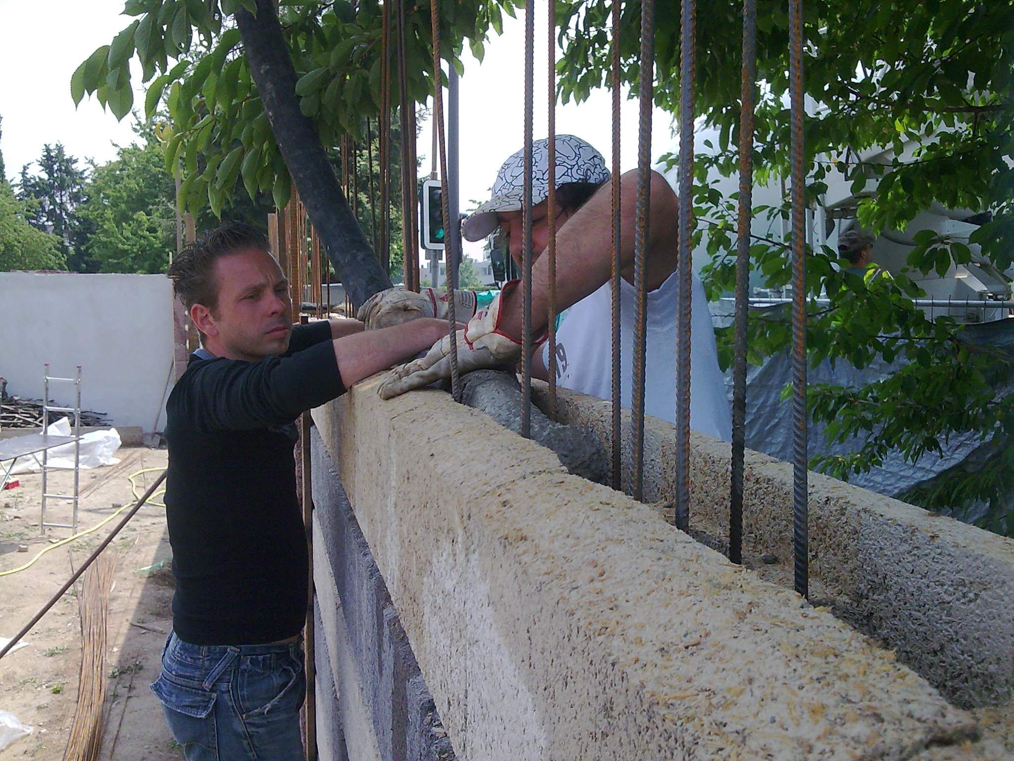 Referenzprojekt mit Lärmschutzsteinen aus Holzbeton