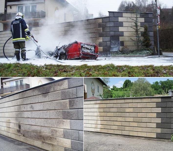 Bild Lärmschutzwand mit Erhöhungshülsen